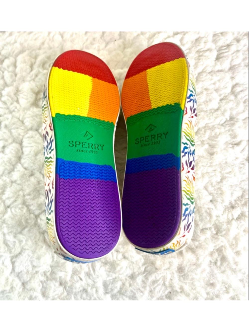 Sperry Men's Striper II Twin Gore Pride Rainbow SlipOn Boat Shoe Sneakers Size 9 - Picture 6 of 8